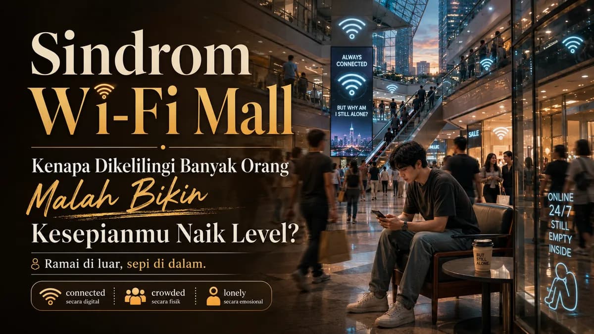 Sindrom Wi-Fi Mall: Kenapa Dikelilingi Banyak Orang Malah Bikin Kesepianmu Naik Level?
