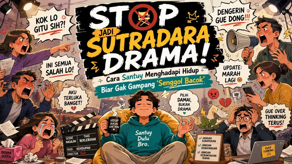 Stop Jadi Sutradara Drama! Cara Santuy Menghadapi Hidup Biar Gak Gampang "Senggol Bacok"