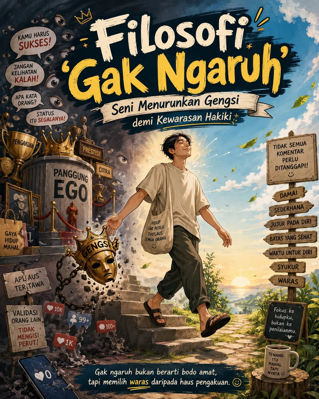 "Filosofi "Gak Ngaruh": Seni Menurunkan Gengsi demi Kewarasan Hakiki"
