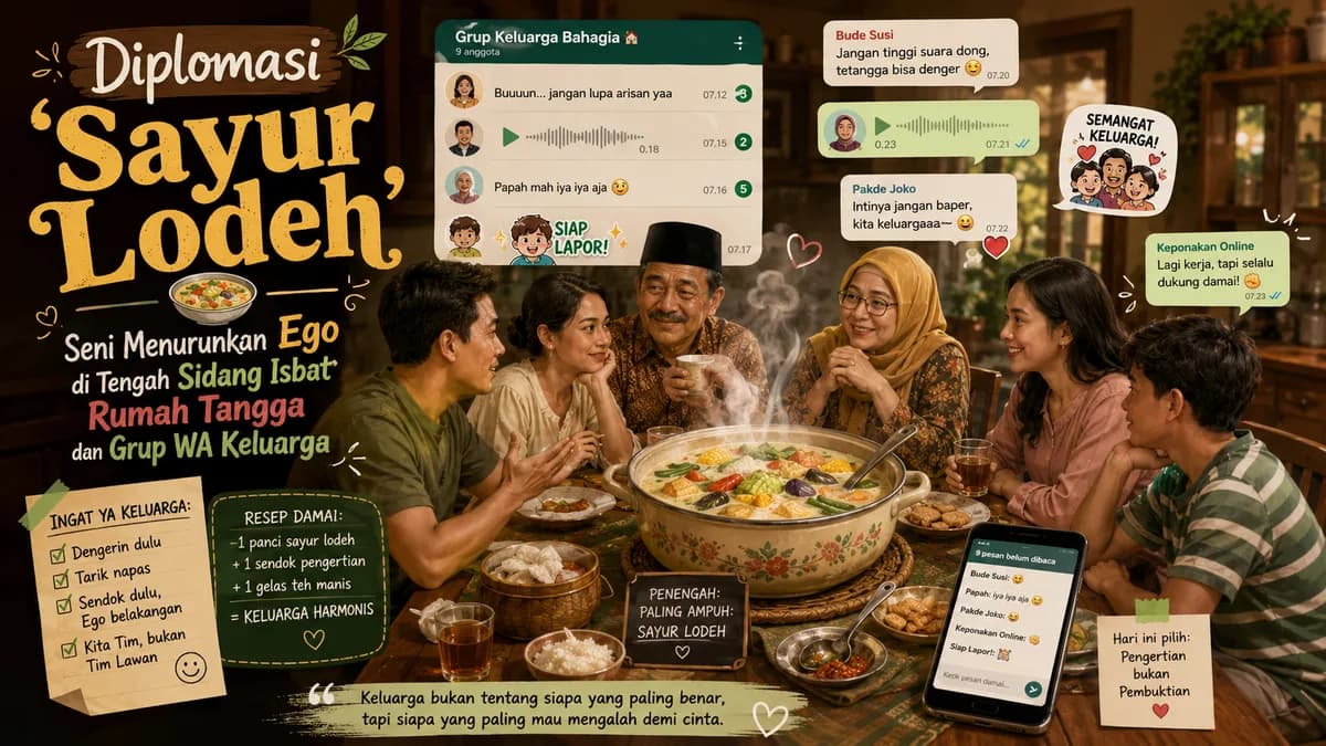 Diplomasi "Sayur Lodeh": Seni Menurunkan Ego di Tengah Sidang Isbat Rumah Tangga dan Grup WA Keluarga