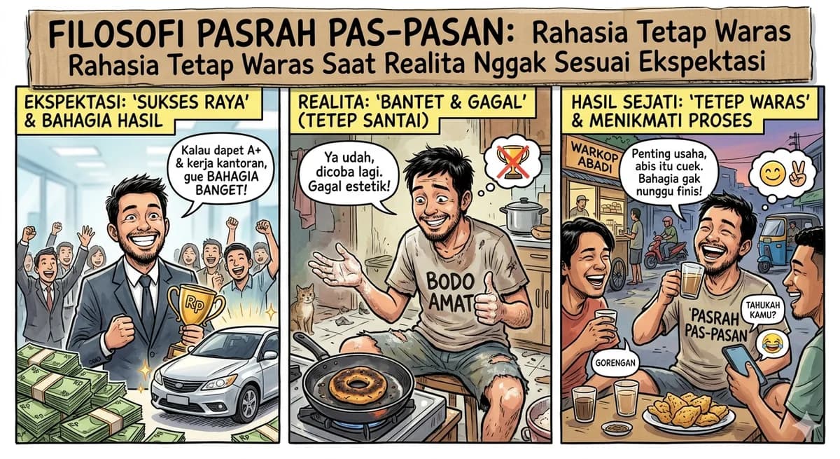 Filosofi Pasrah Pas-Pasan: Rahasia Tetap Waras Saat Realita Nggak Sesuai Ekspektasi