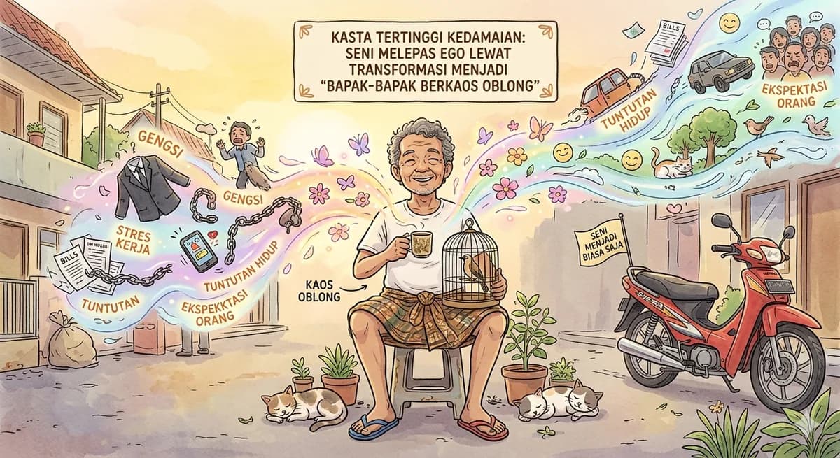 Kasta Tertinggi Kedamaian: Seni Melepas Ego Lewat Transformasi Menjadi "Bapak-Bapak Berkaos Oblong"
