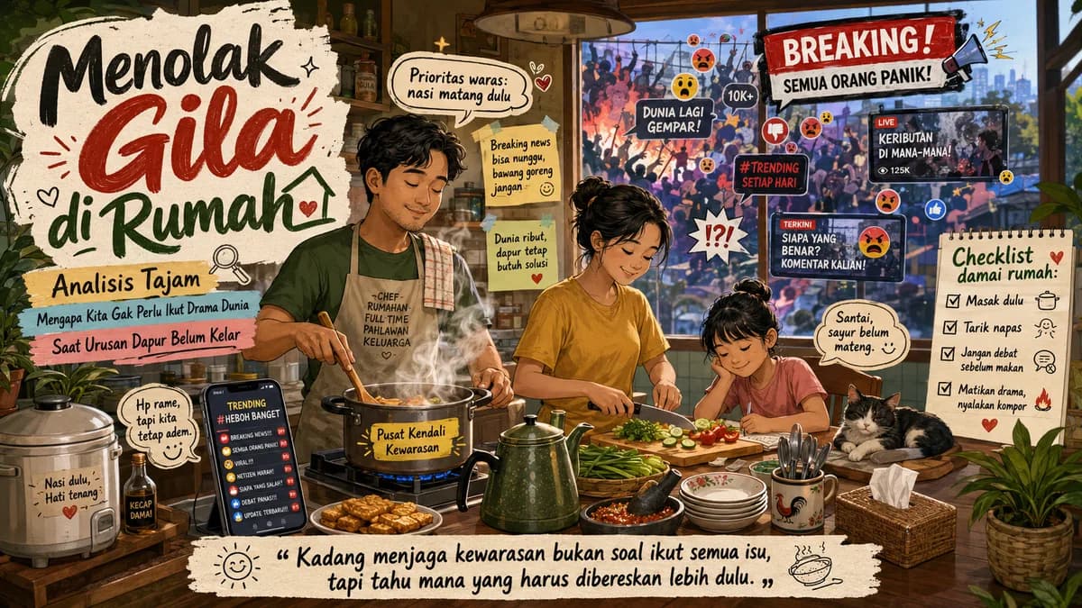 Menolak Gila di Rumah: Analisis Tajam Mengapa Kita Gak Perlu Ikut Drama Dunia Saat Urusan Dapur Belum Kelar