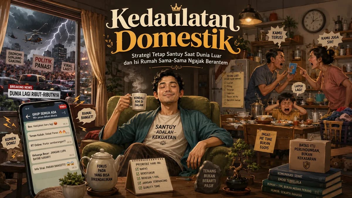 Kedaulatan Domestik: Strategi Tetap Santuy Saat Dunia Luar dan Isi Rumah Sama-Sama Ngajak Berantem