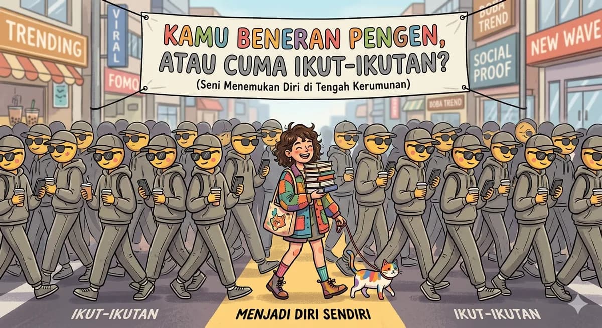 Kamu Beneran Pengen, atau Cuma Ikut-Ikutan? (Seni Menemukan Diri di Tengah Kerumunan)