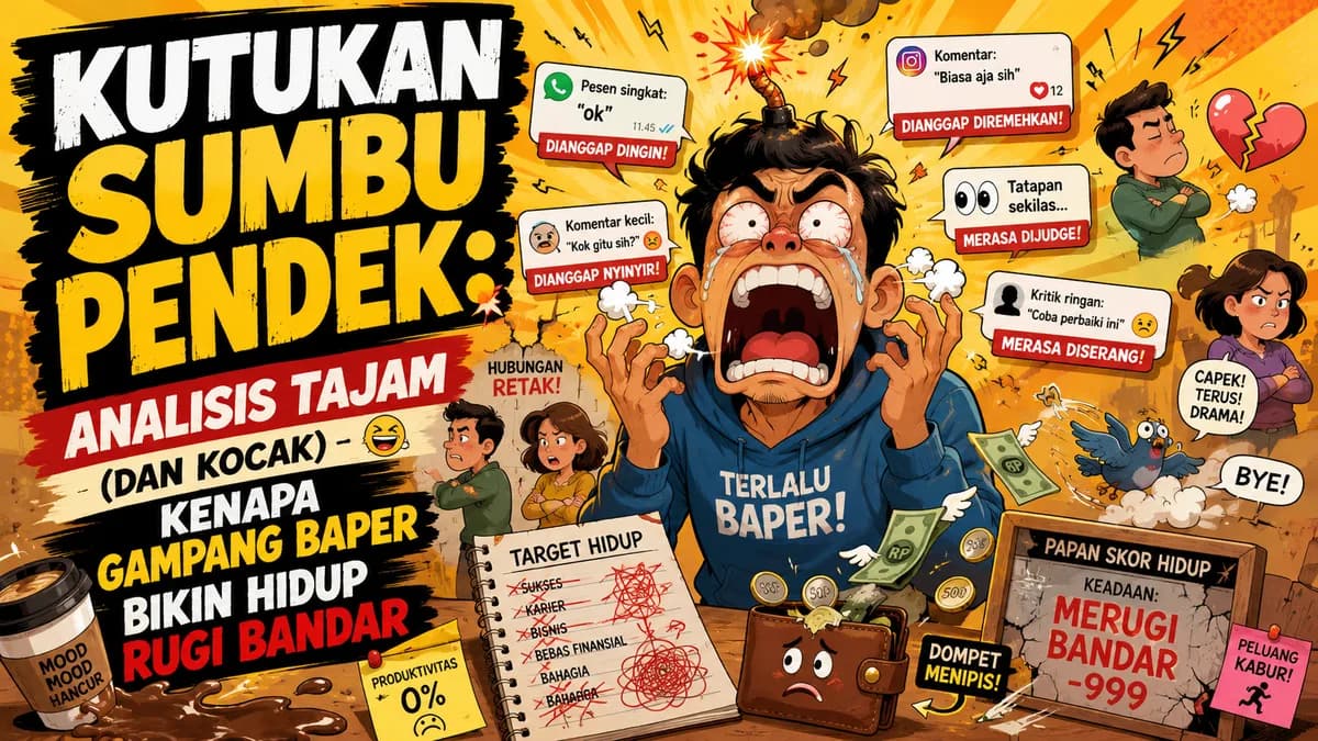 Kutukan Sumbu Pendek: Analisis Tajam (dan Kocak) Kenapa Gampang Baper Bikin Hidup Rugi Bandar