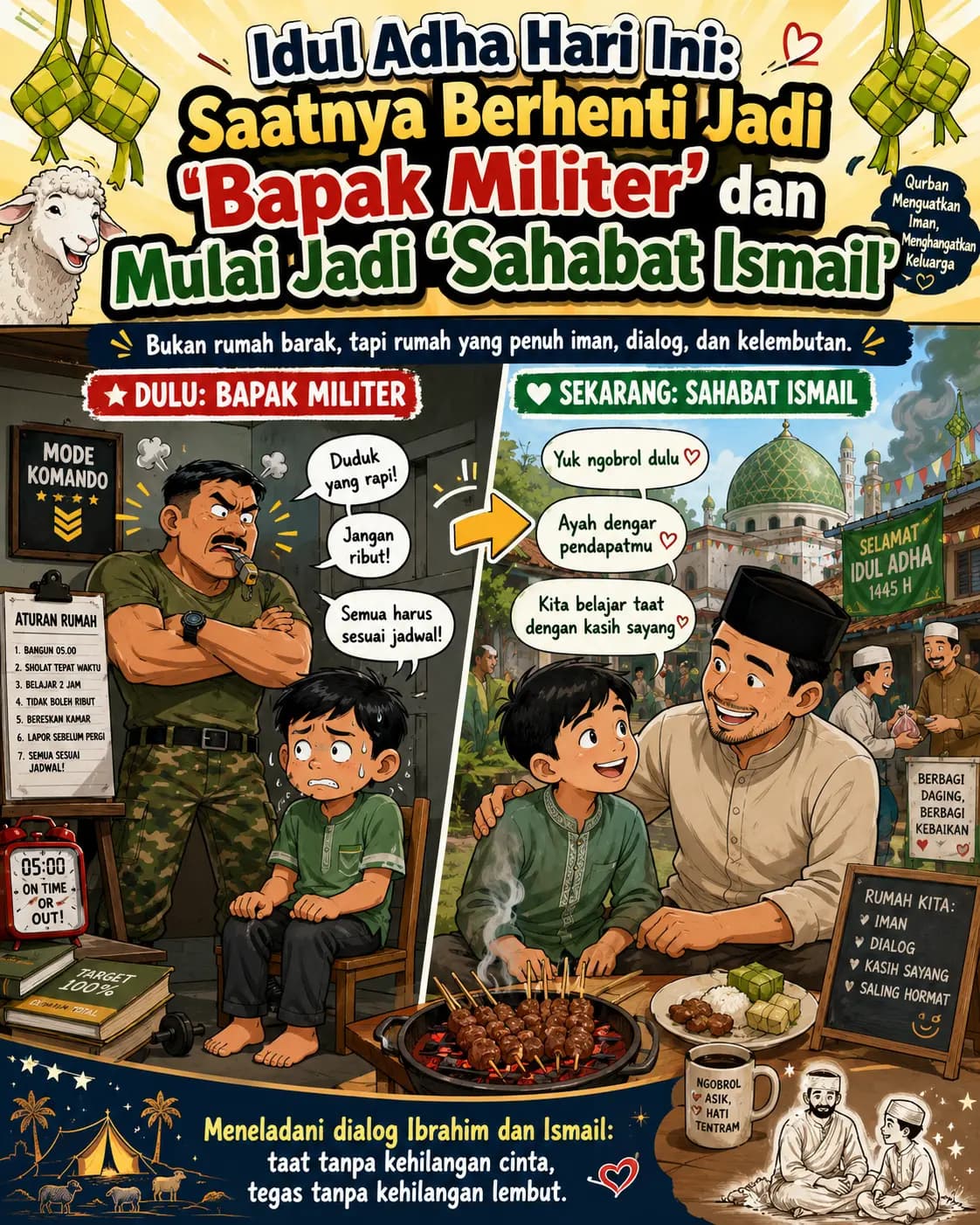 Idul Adha Hari Ini: Saatnya Berhenti Jadi "Bapak Militer" dan Mulai Jadi "Sahabat Ismail"
