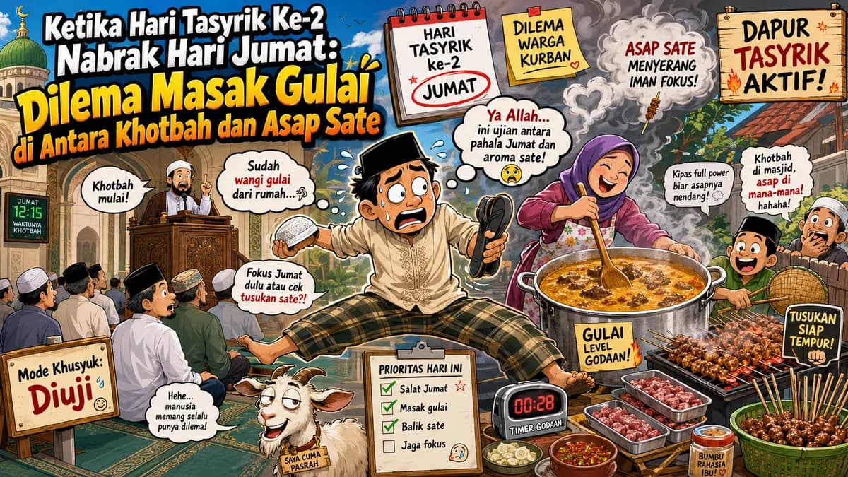 Ketika Hari Tasyrik Ke-2 Nabrak Hari Jumat: Dilema Masak Gulai di Antara Khotbah dan Asap Sate
