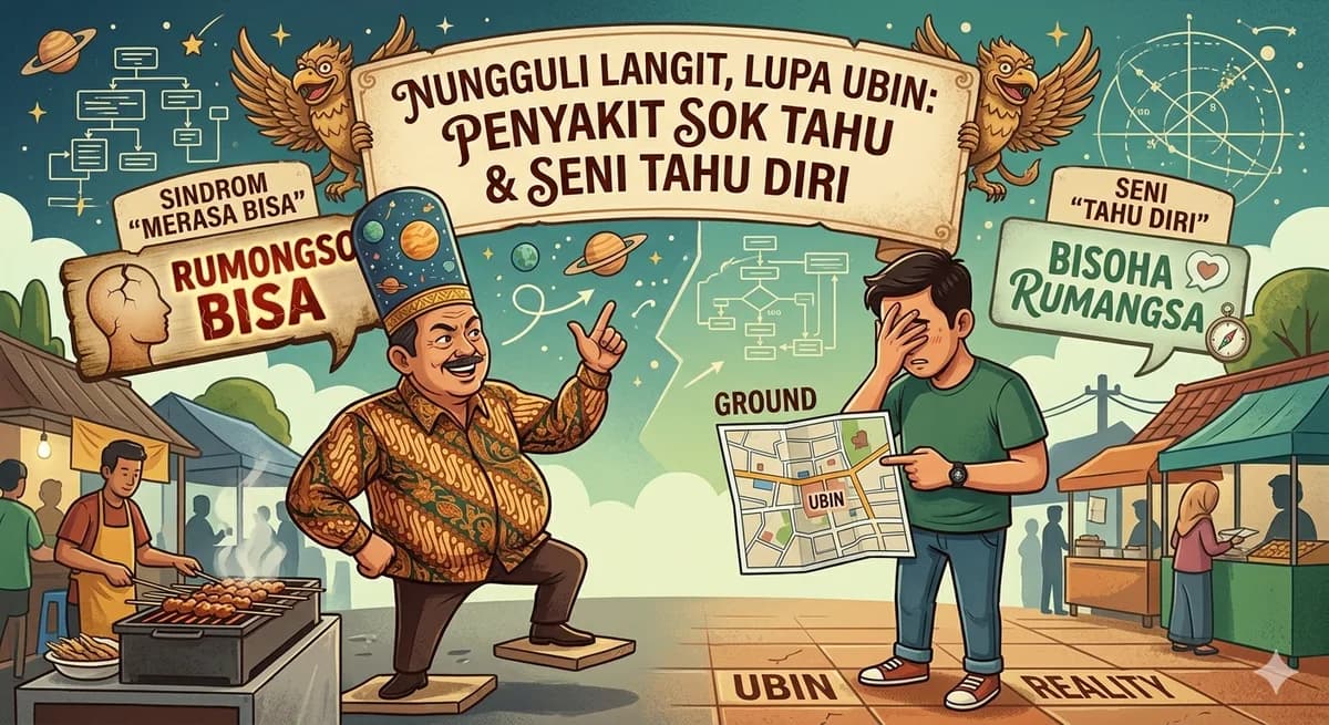 NUNGGULI LANGIT, LUPA UBIN: PENYAKIT SOK TAHU & SENI TAHU DIRI