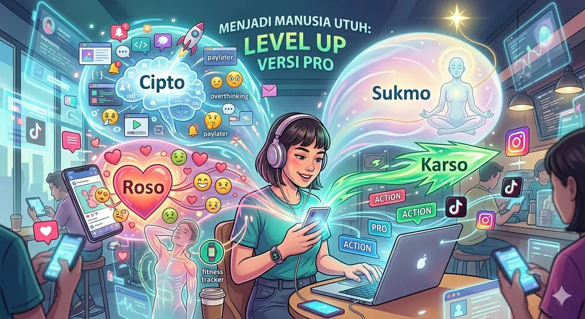Level Up Jadi Manusia Versi Pro: Mengenal Rogo, Roso, Cipto, Karso, dan Sukmo di Era Digital