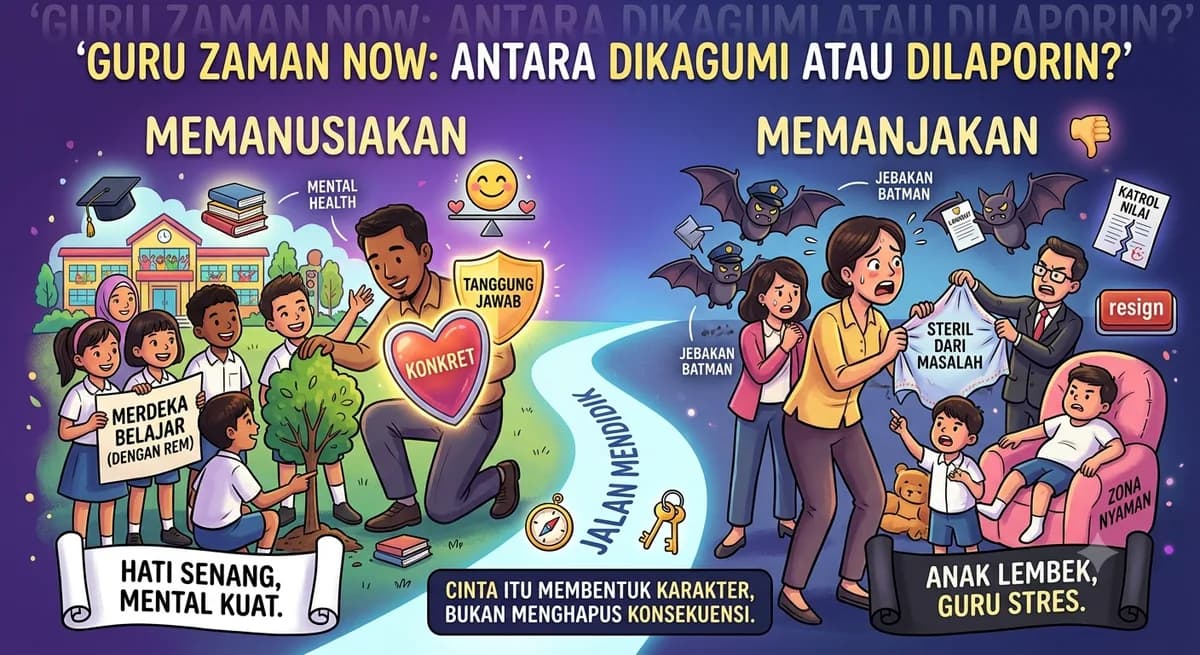 Guru Zaman Now: Mau Jadi Pahlawan Tanpa Tanda Jasa atau Pahlawan Bebas Stres (Gara-Gara Takut Dilaporin)? #seri manajemen cinta dalam pendidikan
