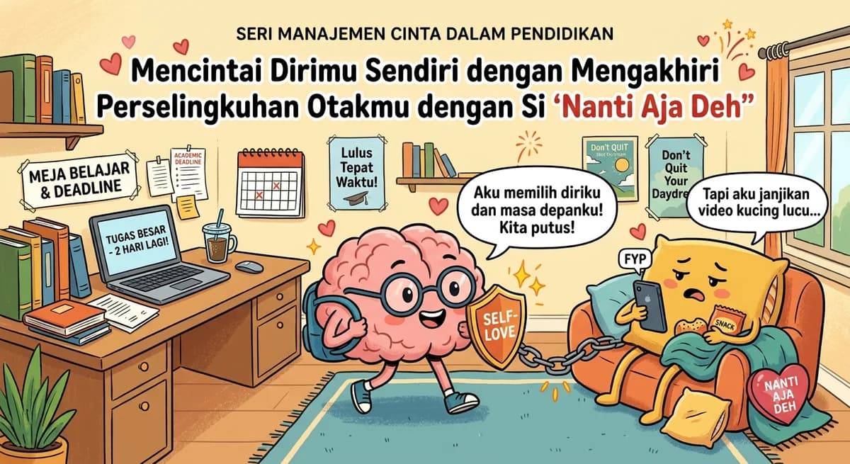 SERI MANAJEMEN CINTA DALAM PENDIDIKAN: Mencintai Dirimu Sendiri dengan Mengakhiri Perselingkuhan Otakmu dengan Si "Nanti Aja Deh"