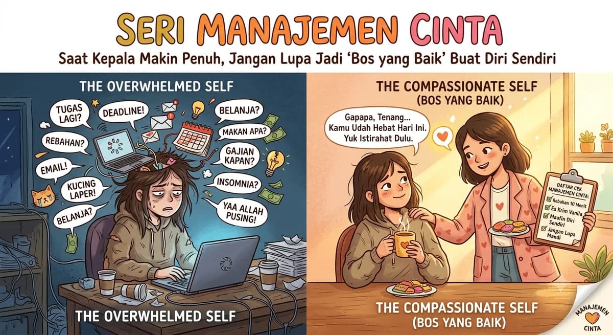 Seri Manajemen Cinta: Saat Kepala Makin Penuh, Jangan Lupa Jadi 'Bos yang Baik' Buat Diri Sendiri