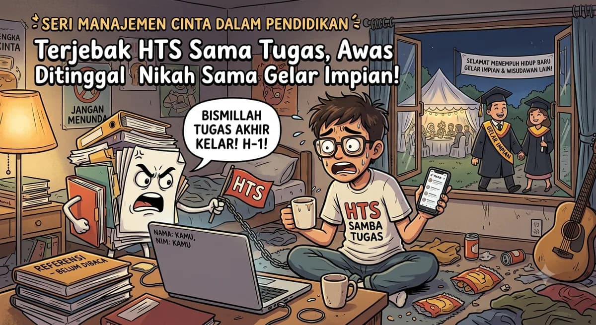 SERI MANAJEMEN CINTA DALAM PENDIDIKAN: Terjebak HTS (Hubungan Tanpa Status) Sama Tugas, Awas Ditinggal Nikah Sama Gelar Impian!