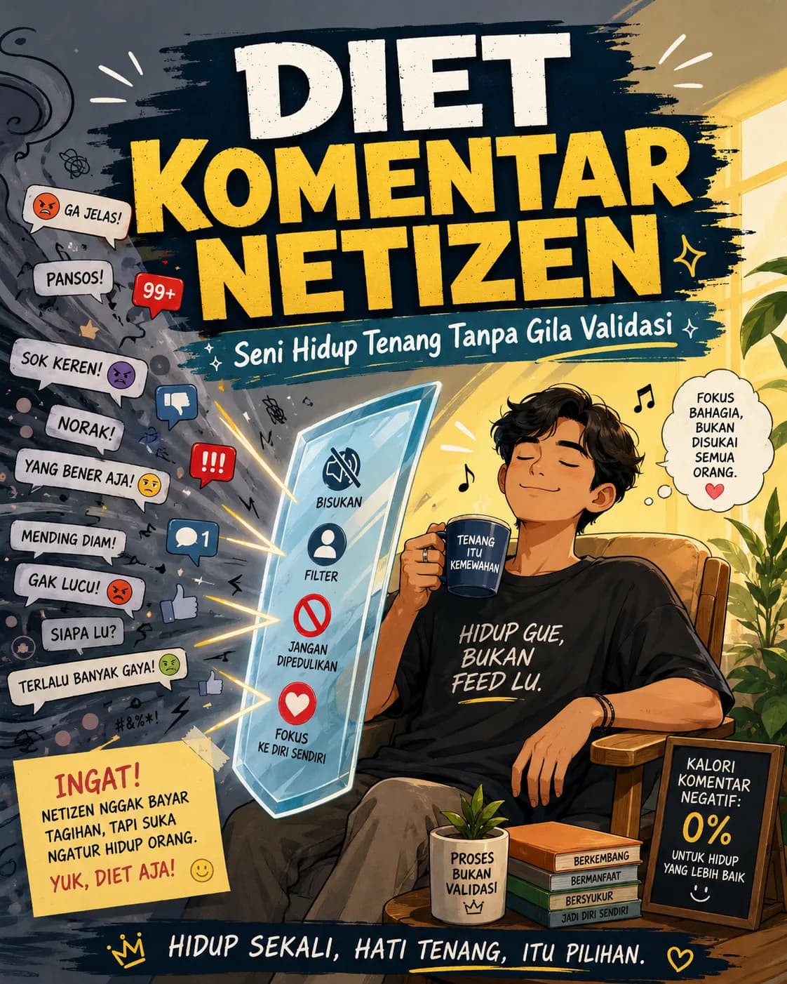 Diet Komentar Netizen: Seni Hidup Tenang Tanpa Gila Validasi