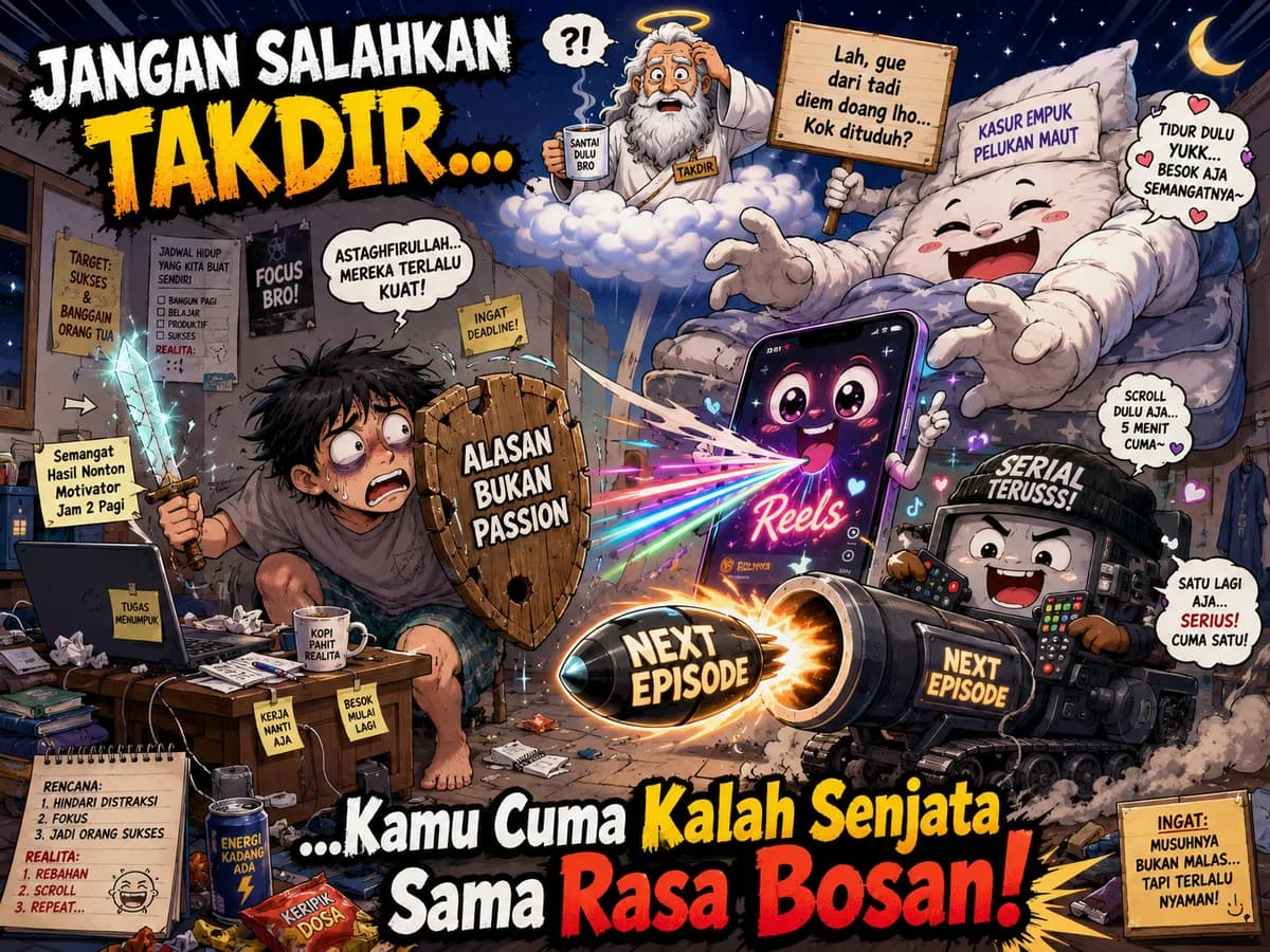 Jangan Salahkan Takdir, Kamu Cuma Kalah Senjata Sama Rasa Bosan