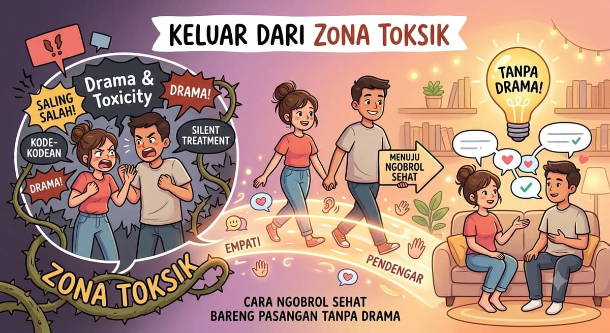 Keluar dari Zona Toksik: Cara Ngobrol Sehat Bareng Pasangan Tanpa Drama