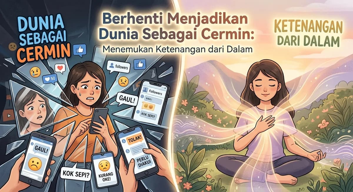 Berhenti Menjadikan Dunia Sebagai Cermin: Menemukan Ketenangan dari Dalam