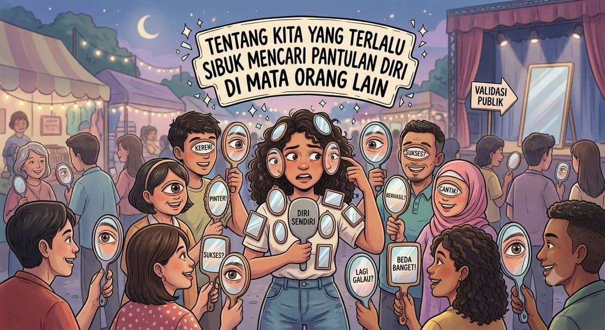 Tentang Kita yang Terlalu Sibuk Mencari Pantulan Diri di Mata Orang Lain