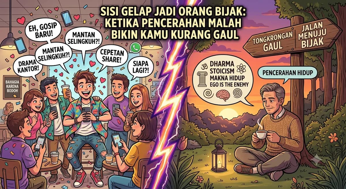 Sisi Gelap Jadi Orang Bijak: Ketika Pencerahan Malah Bikin Kamu Kurang Gaul