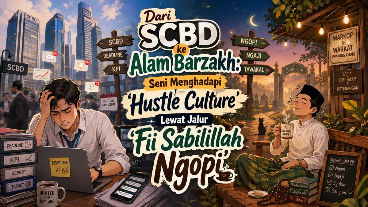 Dari SCBD ke Alam Barzakh: Seni Menghadapi "Hustle Culture" Lewat Jalur "Fii Sabilillah Ngopi"