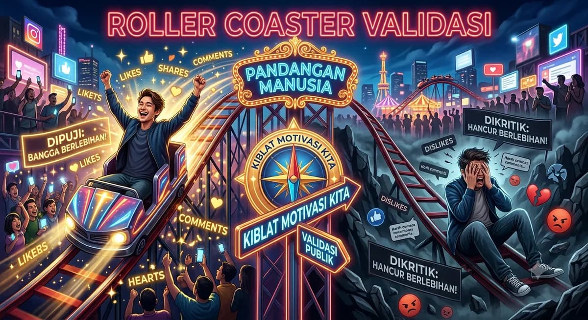 Roller Coaster Validasi: Saat Pandangan Manusia Jadi 'Kiblat' Motivasi Kita