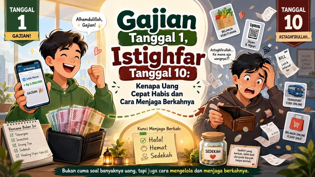 Gajian Tanggal 1, Istighfar Tanggal 10: Kenapa Uang Cepat Habis dan Cara Menjaga Berkahnya