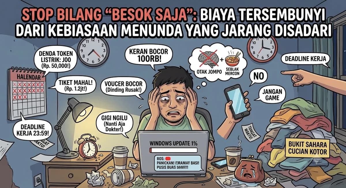 Stop Bilang "Besok Saja": Biaya Tersembunyi dari Kebiasaan Menunda yang Jarang Disadari