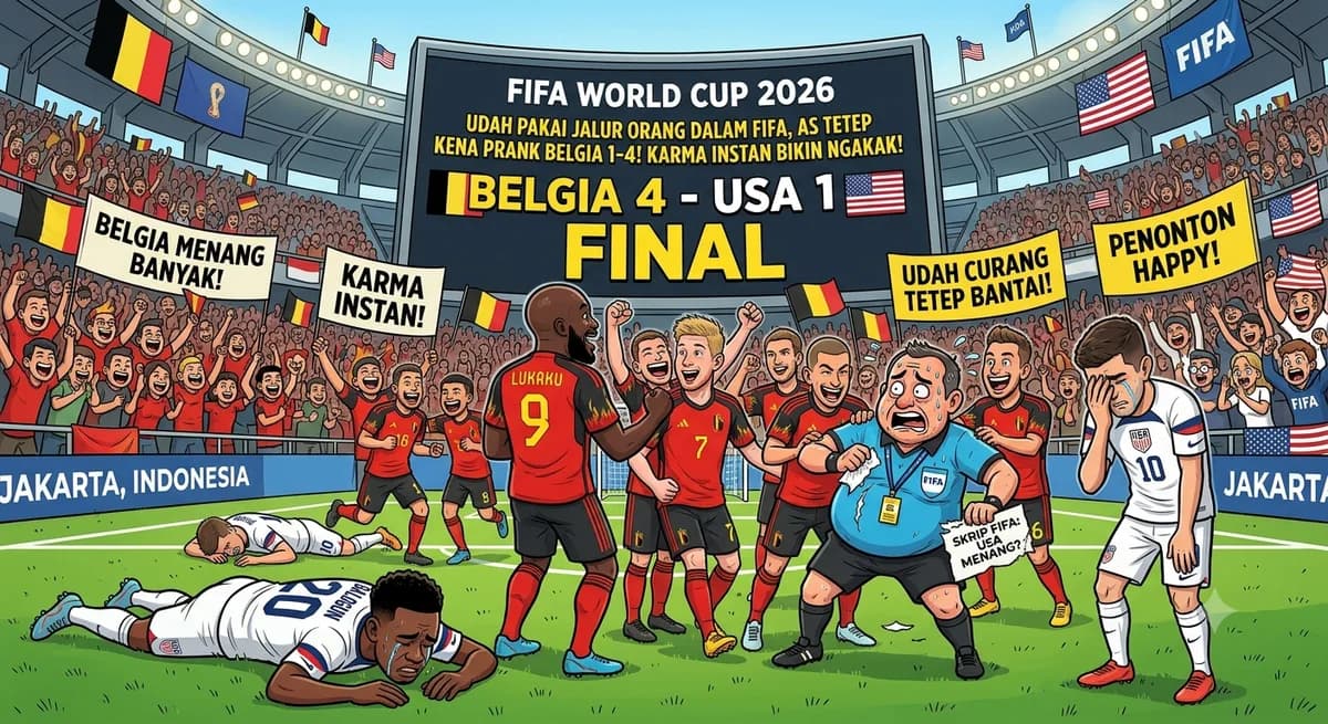 Udah Pakai Jalur Orang Dalam FIFA, Amerika Serikat Tetap Kena Prank Belgia 1-4: Karma Instan Bikin Ngakak!