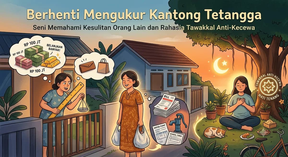 Berhenti Mengukur Kantong Tetangga: Seni Memahami Kesulitan Orang Lain dan Rahasia Tawakkal Anti-Kecewa