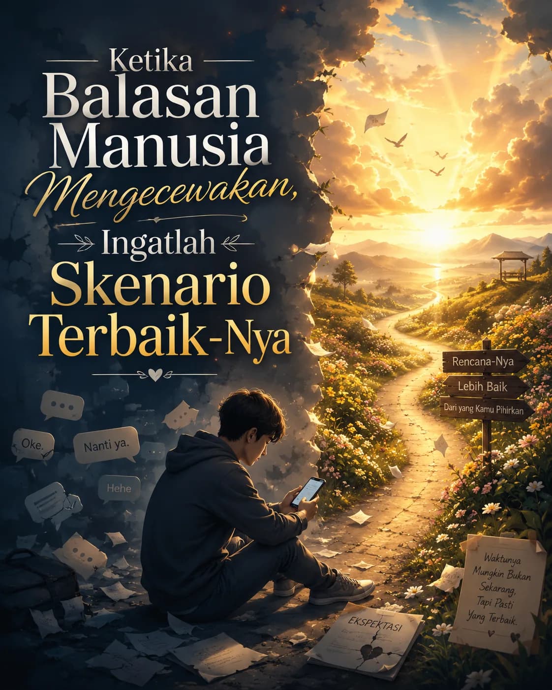 Ketika Balasan Manusia Mengecewakan, Ingatlah Skenario Terbaik-Nya