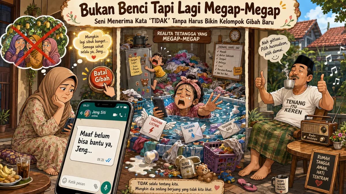 Bukan Benci Tapi Lagi Megap-Megap: Seni Menerima Kata 'TIDAK' Tanpa Harus Bikin Kelompok Gibah Baru