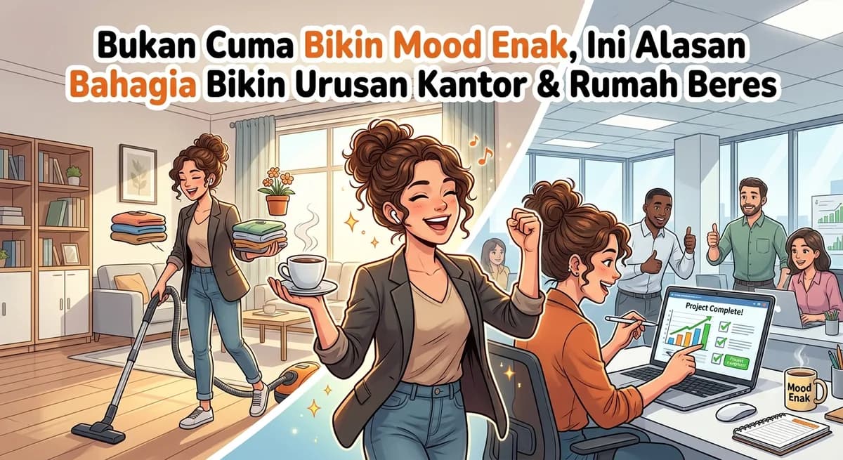 Bukan Cuma Bikin Mood Enak, Ini Alasan Bahagia Bikin Urusan Kantor & Rumah Beres