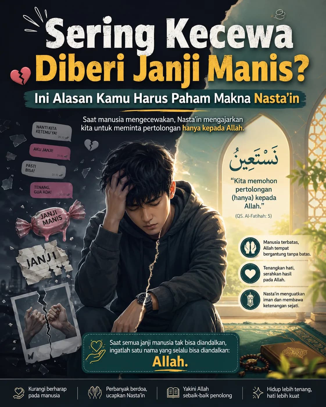 Sering Kecewa Diberi Janji Manis? Ini Alasan Kamu Harus Paham Makna Nasta’in