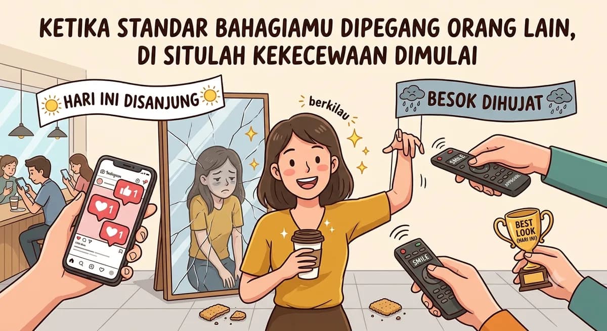 Ketika Standar Bahagiamu Dipegang Orang Lain, Di Situlah Kekecewaan Dimulai