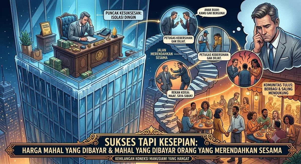 Sukses Tapi Kesepian: Harga Mahal yang Dibayar Orang yang Merendahkan Sesama