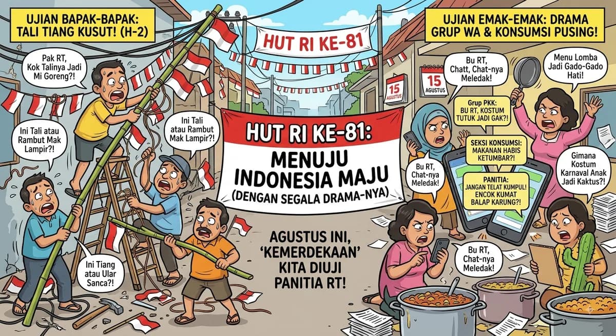 Drama Menjelang 17 Agustus ke-81: Ketika "Kemerdekaan" Bapak-Bapak dan Emak-Emak Diuji Panitia RT