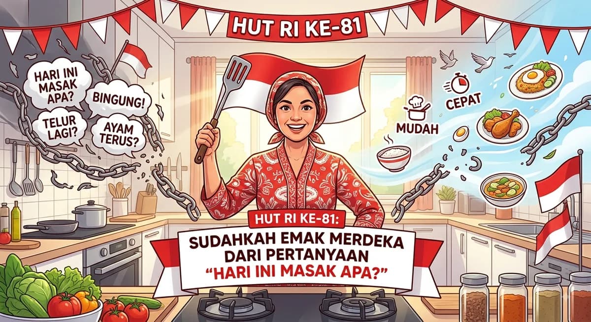 HUT RI Ke-81: Sudahkah Emak Merdeka dari Pertanyaan "Hari Ini Masak Apa?