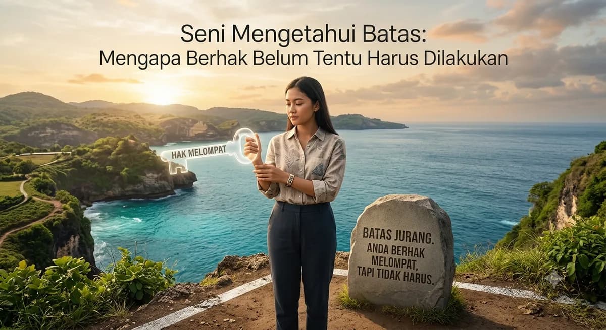 Seni Mengetahui Batas: Mengapa Berhak Belum Tentu Harus Dilakukan