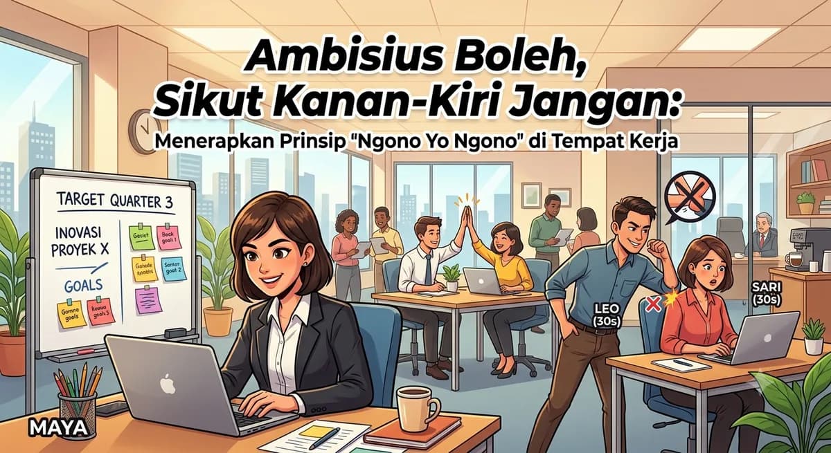Ambisius Boleh, Sikut Kanan-Kiri Jangan: Menerapkan Prinsip "Ngono Yo Ngono" di Tempat Kerja