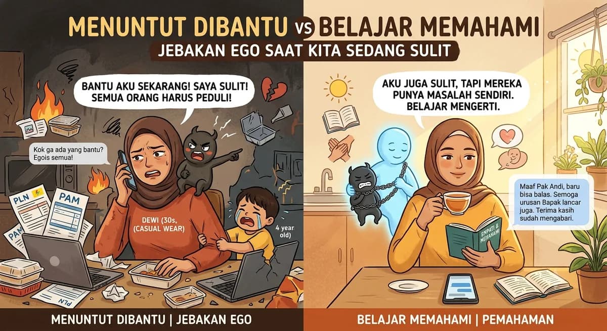 Menuntut Dibantu vs Belajar Memahami: Jebakan Ego Saat Kita Sedang Sulit