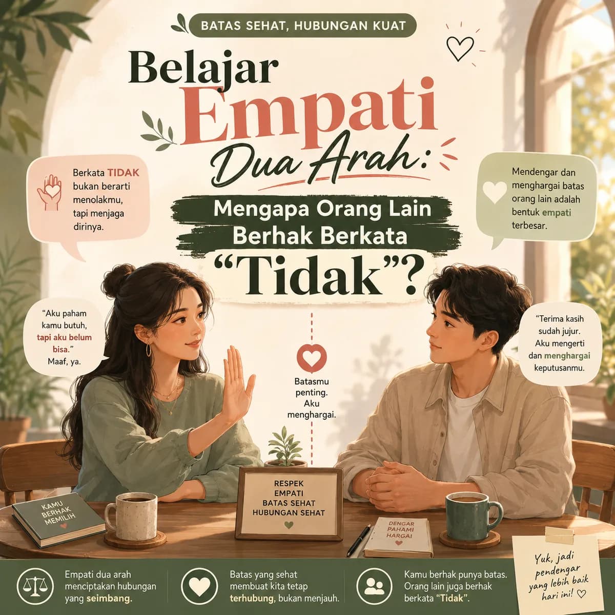 Belajar Empati Dua Arah: Mengapa Orang Lain Berhak Berkata "Tidak"?
