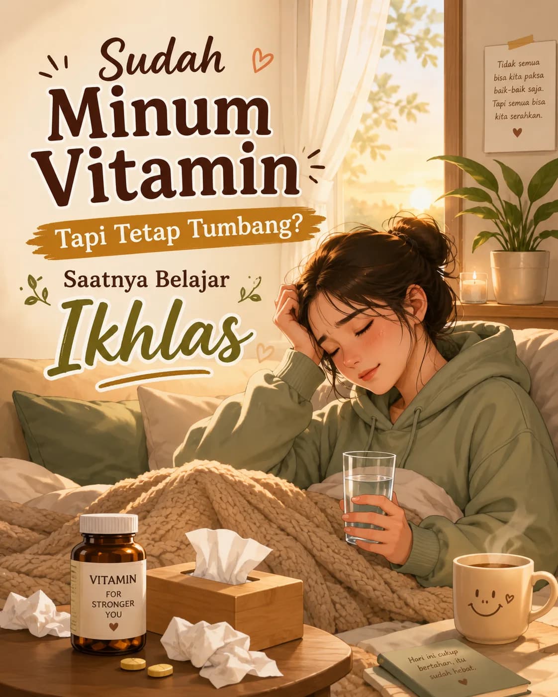 Sudah Minum Vitamin Tapi Tetap Tumbang? Saatnya Belajar Ikhlas