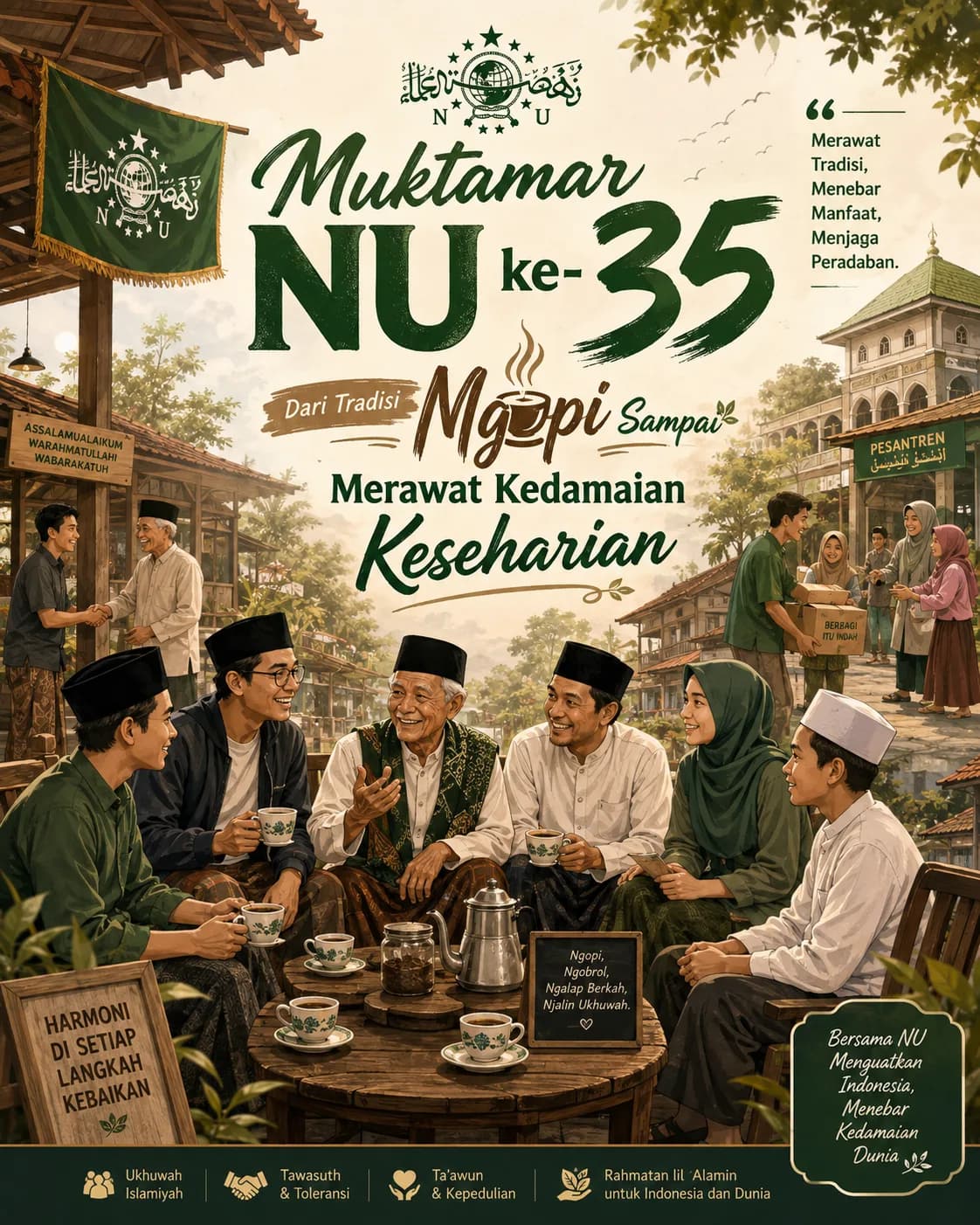 Muktamar NU ke-35: Dari Tradisi Ngopi Sampai Merawat Kedamaian Keseharian